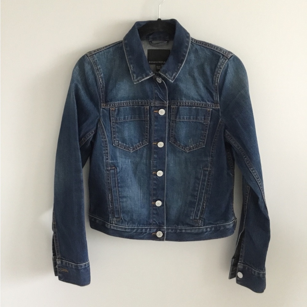 NWOT Banana Republic Classic Jean Jacket, Medium Wash, Size XS